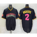 San Diego Padres #2 Xander Bogaerts Black BUTLER Fashion Jersey