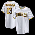 San Diego Padres #13 Manny Machado White BUTLER Home Replica Player Jersey 2