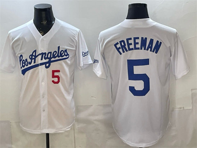 Los Angeles Dodgers #5 Freddie Freeman White BUTLER Alternate Stadium Stitched Jersey