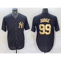 New York Yankees #99 Aaron Judge Black Gold BUTLER Cool Base Stitched Jersey