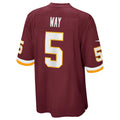 W.Football Team #5 Tress Way Game Jersey - Burgundy BUTLER