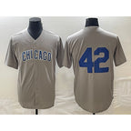 Chicago Cubs #42 Bruce Sutter Gray BUTLER Stitched Cool Base Jersey