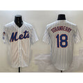 New York Mets #18 Darryl Strawberry White BUTLER 2025 Spring Training Cool Base Stitched Jersey