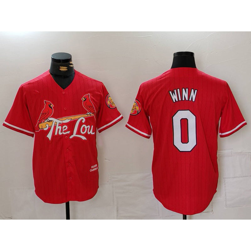 St. Louis Cardinals #0 Masyn Winn Red BUTLER 2024 City Connect Limited Stitched Jersey