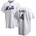 New York Mets #4 Francisco ¨¢lvarez White BUTLER Cool Base Stitched Jersey