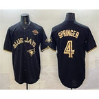 Toronto Blue Jays #4 George Springer Black Gold BUTLER 2025 American League Champions Limited Stitched Jersey
