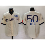 Brooklyn Dodgers #50 Mookie Betts Cream BUTLER 2024 City Connect Limited Stitched Jersey