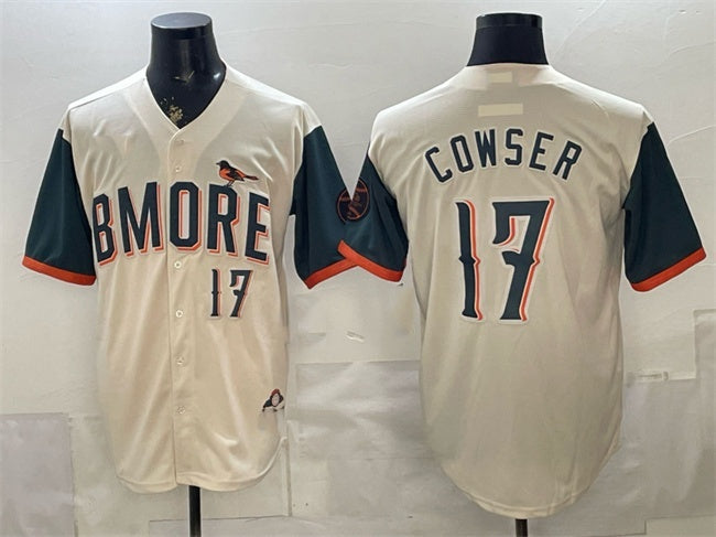 Baltimore Orioles #17 Colton Cowser Natural BUTLER 2026 City Connect Stadium Stitched Jersey