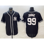 New York Yankees #99 Aaron Judge Black White BUTLER Cool Base Stitched Jersey