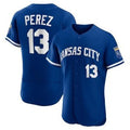 Kansas City Royals #13 Salvador Perez Blue BUTLER Flex Base Stitched Jersey
