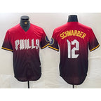 Philadelphia Phillies #12 Kyle Schwarber Red BUTLER 2024 City Cool Base Jersey