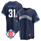 Chicago Cubs #31 Greg Maddux Player Navy BUTLER 150th Anniversary City Connect Home Game Stitched Jerseys