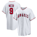 Los Angeles Angels #9 Zach Neto White BUTLER Home Replica Jersey