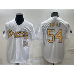 Atlanta Braves #54 Max Fried Number White BUTLER 2022 All Star Stitched Cool Base Jersey