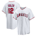 Los Angeles Angels #12 Jorge Soler White BUTLER Home Replica Jersey