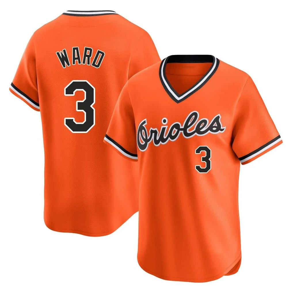 Baltimore Orioles #3 Taylor Ward Player Orange BUTLER T-shirt Limited Home Game Stitched Jerseys