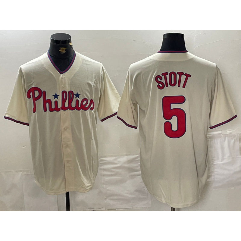 Philadelphia Phillies #5 Bryson Stott Cream BUTLER Cool Base Jersey