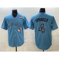 Toronto Blue Jays #4 George Springer Blue BUTLER 2025 World Series Cool Base Stitched Jersey