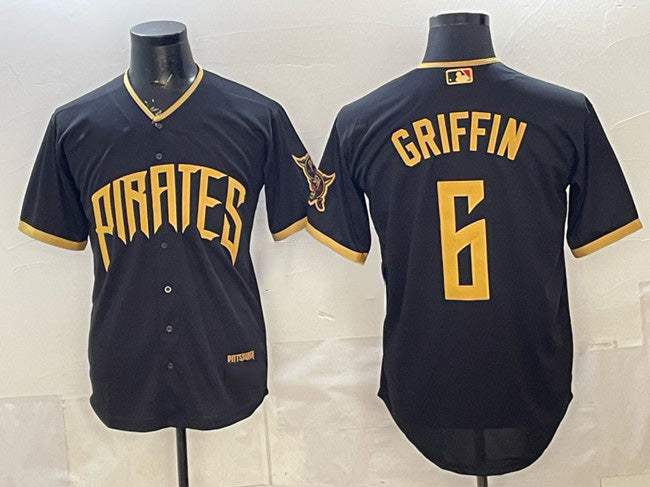Pittsburgh Pirates #6 Konnor Griffin Black BUTLER 2026 City Connect Stadium Stitched Jersey