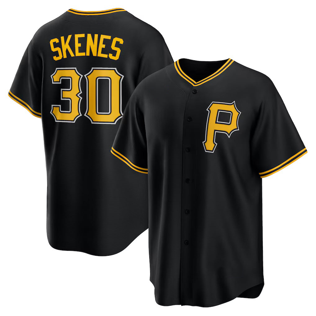 Pittsburgh Pirates #30 Paul Skenes Black BUTLER Alternate Replica Player Jersey