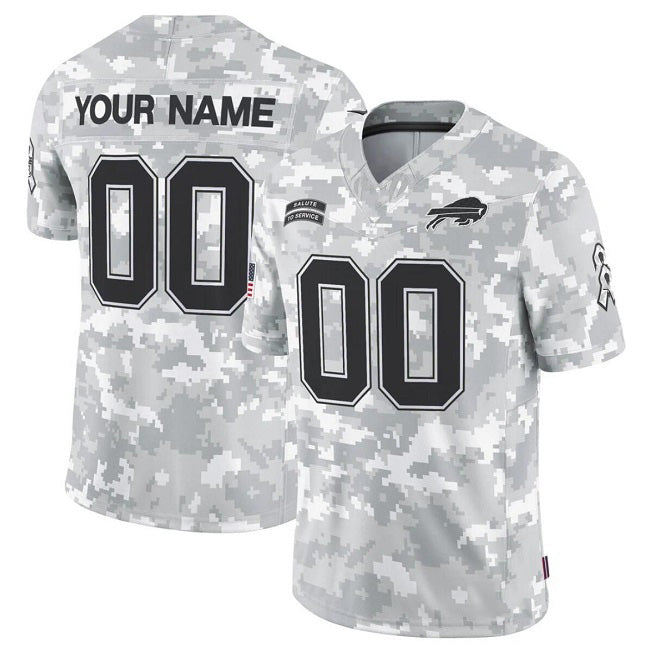 Custom B.Bills Active Player 2024 F.U.S.E Arctic Camo BUTLER Salute To Service Limited Stitched Jersey