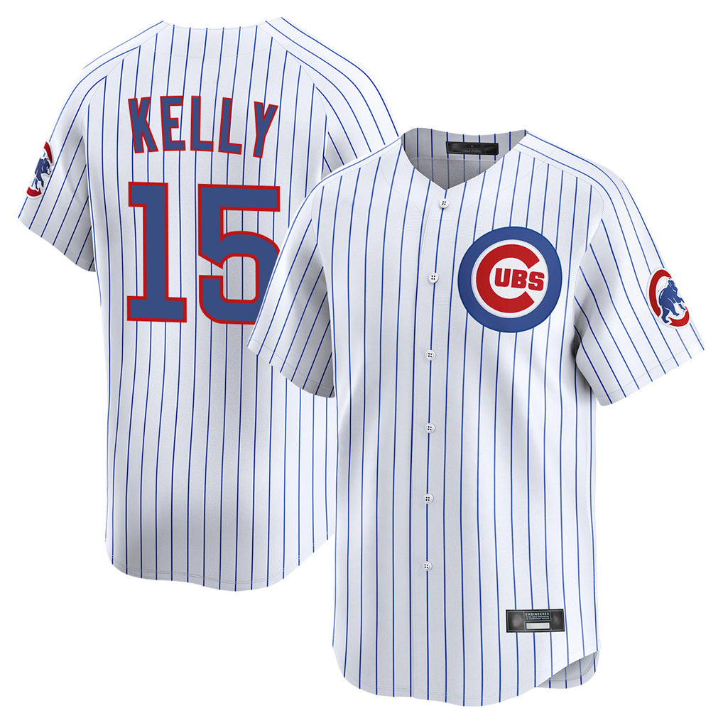 Chicago Cubs #15 Carson Kelly Player White BUTLER Limited Home Game Stitched Jerseys