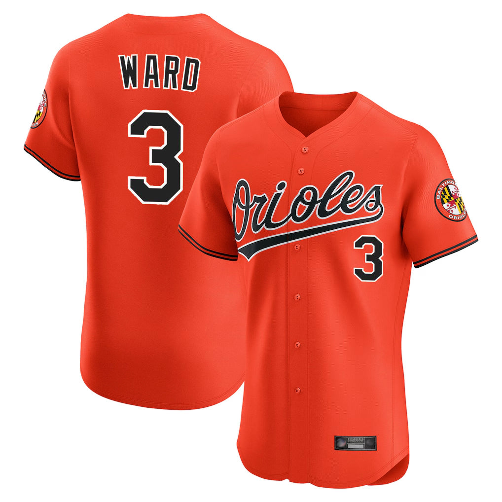 Baltimore Orioles #3 Taylor Ward Player Orange BUTLER Limited Elite Home Game Stitched Jerseys