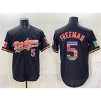 Los Angeles Dodgers #5 Freddie Freeman Black BUTLER Mexico Cool Base Stitched Jersey