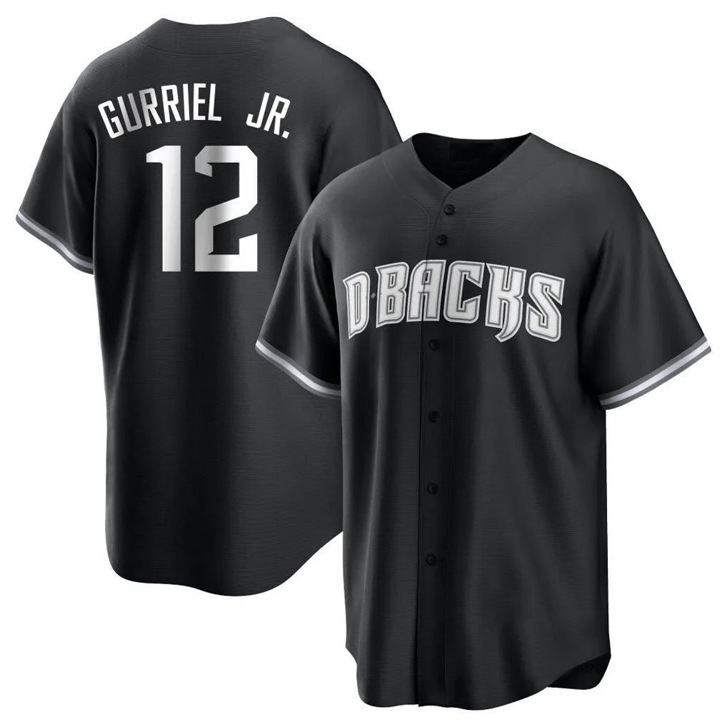 Arizona Diamondbacks #12 Lourdes Gurriel Jr Player Black BUTLER Game Home Stitched Jerseys