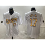 Los Angeles Dodgers #17 Shohei Ohtani Number White BUTLER 2022 All Star Stitched Cool Base Jerseys