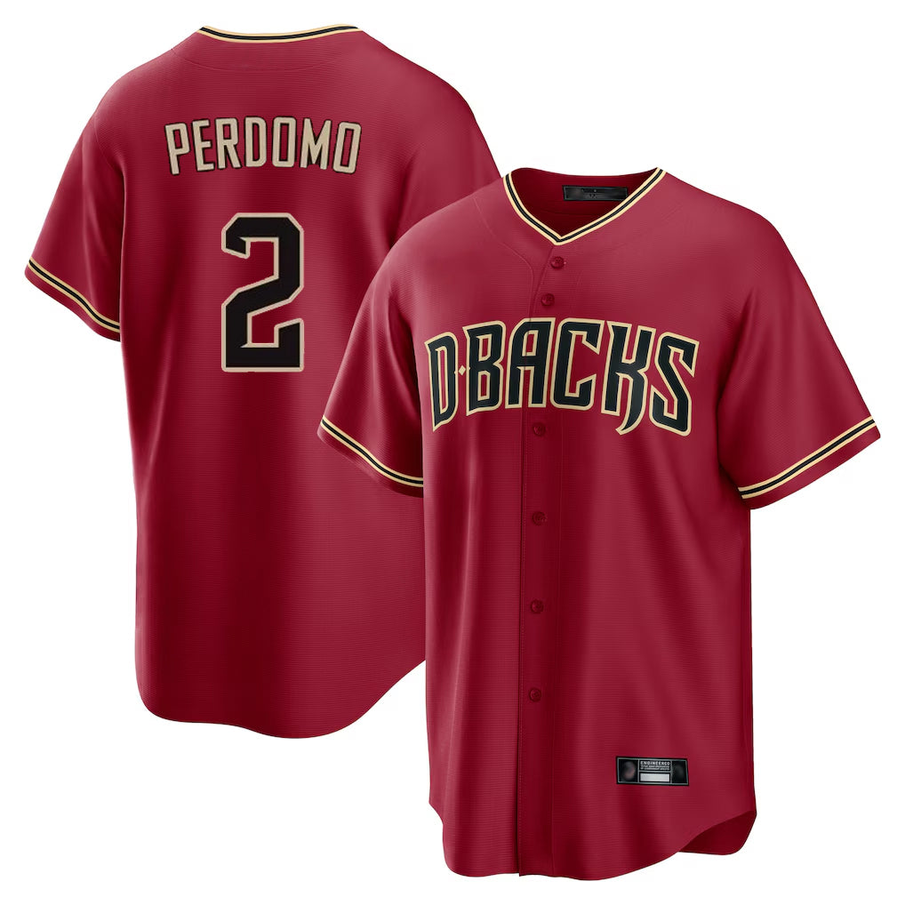 Arizona Diamondbacks #2 Geraldo Perdomo Player Red BUTLER Home Game Stitched Jerseys