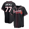 Atlanta Braves #77 Joe Jimenez Player Black BUTLER Fashion Out Game Stitched Jerseys