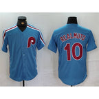 Philadelphia Phillies #10 J.T. Realmuto Blue BUTLER Cool Base Stitched Jersey