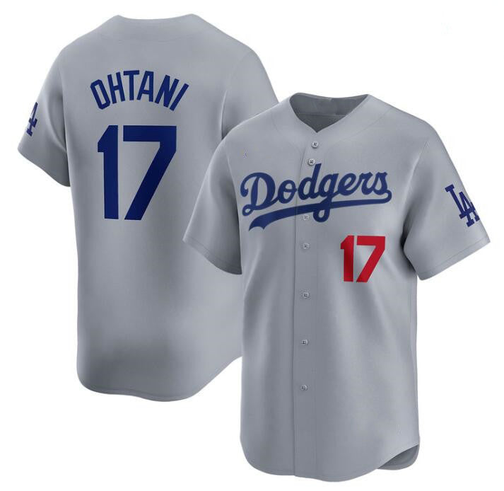 Los Angeles Dodgers #17 Shohei Ohtani Gray BUTLER Cool Base Stitched Jersey 1