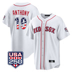 Boston Red Sox #19 Roman Anthony Player White BUTLER USA 250 Fourth of July Home Game Stitched Jerseys