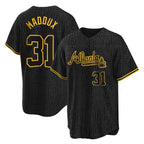 Atlanta Braves #31 Greg Maddux Player Black BUTLER Snake Skin City Home Game Stitched Jerseys