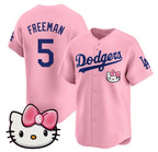 Los Angeles Dodgers #5 Freddie Freeman Pink BUTLER 2025 Hello Kitty Vapor Limited Stitched Jersey