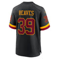 W.Commanders #39 Jeremy Reaves Black BUTLER Hail Raiser Alternate Game Jersey