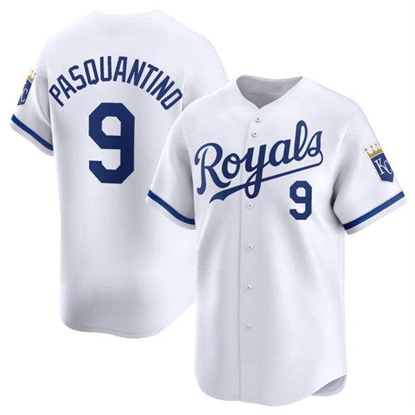 Kansas City Royals #9 Vinnie Pasquantino White BUTLER 2024 Home Limited Stitched Jersey