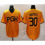Pittsburgh Pirates #30 Paul Skenes Yellow BUTLER 2023 City Connect Stitched Jersey