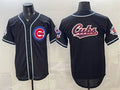 Chicago Cubs Team Big Logo 2026 Fashion Replica Black BUTLER Out Stitched Jersey