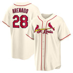 St. Louis Cardinals #28 Nolan Arenado Cream BUTLER Alternate 2 Replica Jersey