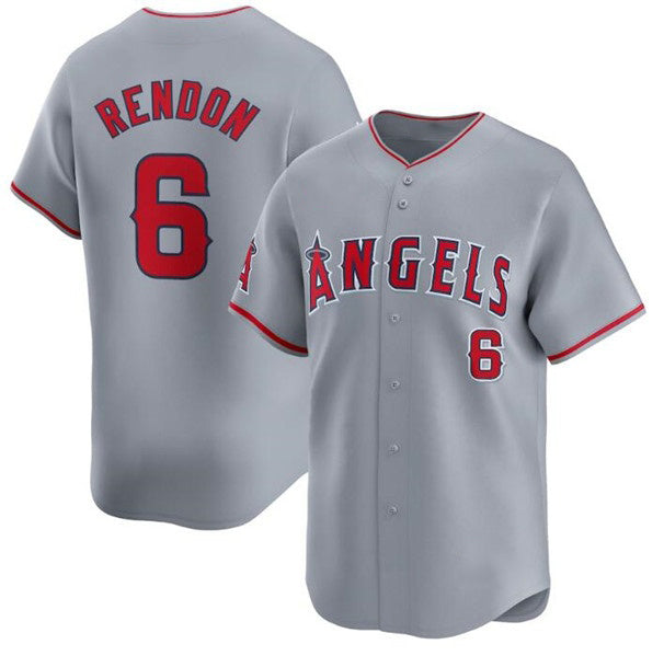Los Angeles Angels #6 Anthony Rendon Gray BUTLER Away Limited Stitched Jersey