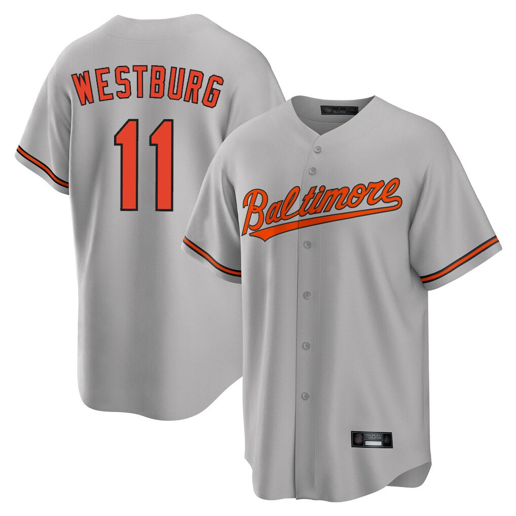 Baltimore Orioles #11 Jordan Westburg Player Gray BUTLER Home Game Stitched Jerseys