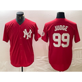 New York Yankees #99 Aaron Judge Red BUTLER Fashion Cool Base Jersey
