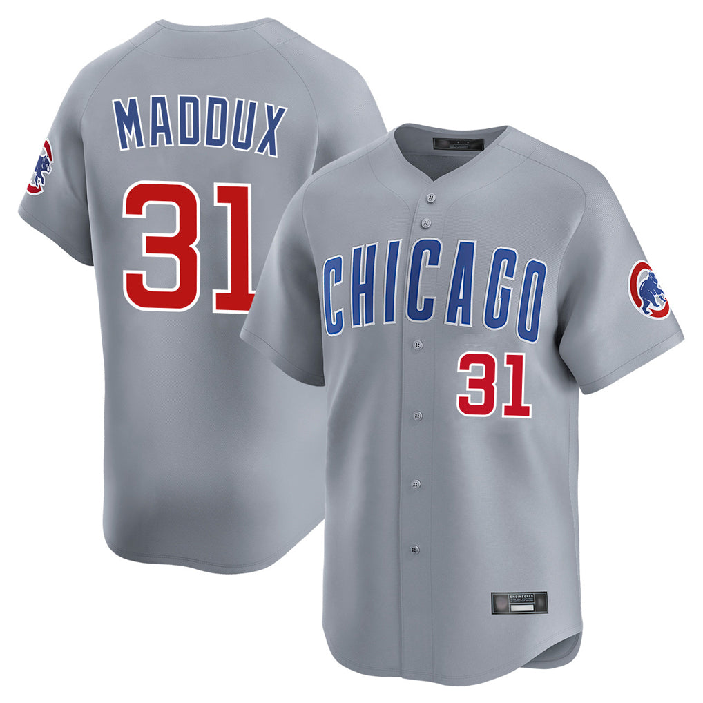 Chicago Cubs #31 Greg Maddux Player Gray BUTLER Road Limited Home Stitched Jerseys
