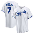 Kansas City Royals #7 Bobby Witt Jr. White BUTLER Home Replica Player Jersey
