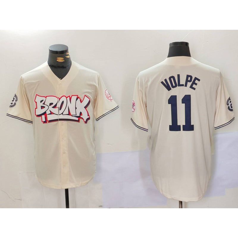 New York Yankees #11 Anthony Volpe Cream BUTLER Limited Stitched Jersey 2