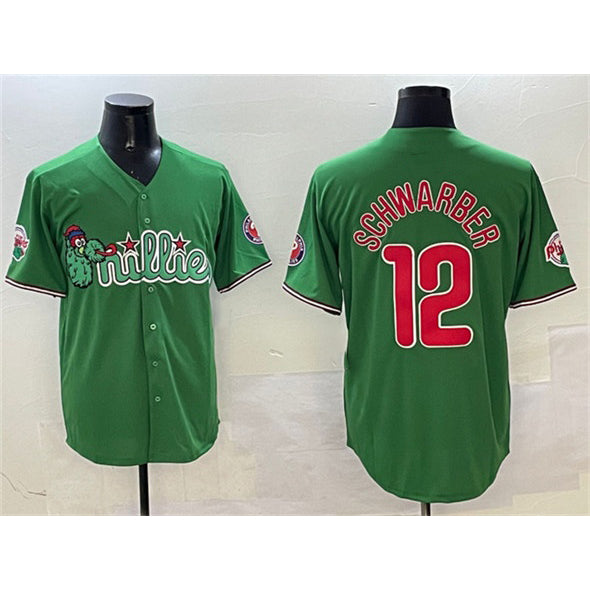 Philadelphia Phillies #12 Kyle Schwarber Green BUTLER Phanatic Limited Stitched Jersey