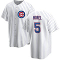 Chicago Cubs #5 Christopher Morel Chicago White BUTLER Cool Base Stitched Jersey